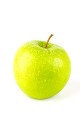 Green apple isolated white background