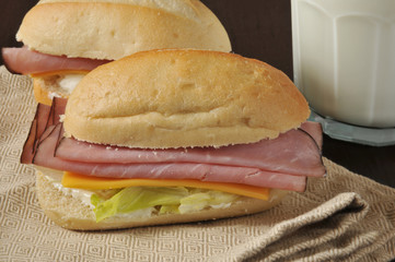Mini ham sandwiches