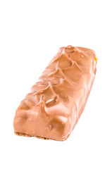 Chocolate bar isolated white background