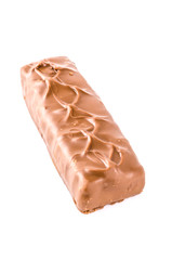 Chocolate bar isolated white background