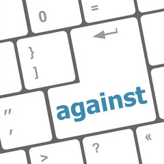 against word on computer pc keyboard key