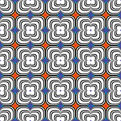 Design seamless colorful flower geometric pattern