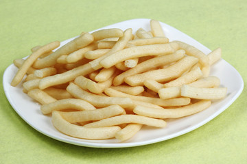 Potatoes fries in the plate