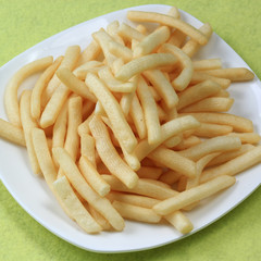 Potatoes fries in the plate
