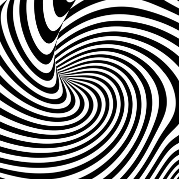 Design monochrome twirl movement illusion background © amicabel