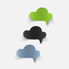 realistic design element: bubble, speech