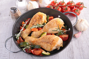 casserole with chicken and vegetables