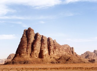Big stone at Vadi rum desert, Jordan