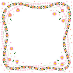 Greeting flowers frame