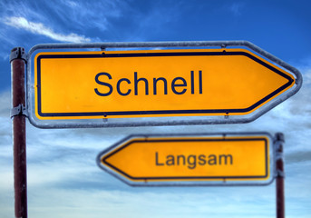 Strassenschild 1 - Schnell