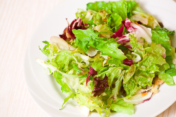 fresh mixed salad leaves