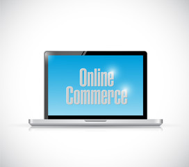 online commerce computer sign illustration design