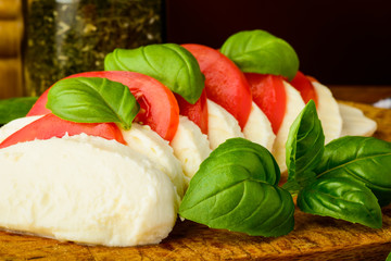 Traditional italian caprese salad