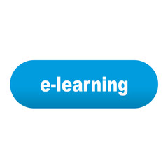 Fototapeta premium Etiqueta alargada azul e-learning
