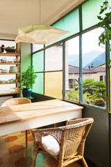 comfortable kitchen, interior of a nice loft