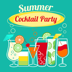 Summer cocktails party template