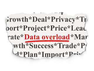 Data concept: Data Overload on Paper background
