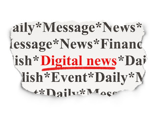 News concept: Digital News on Paper background
