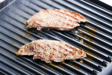 beefsteak on electric grill