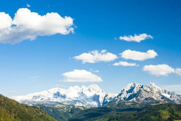 Obraz premium view to Dachstein from the west, Upper Austria-Styria, Austria