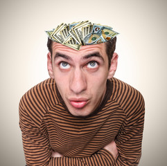 Head of a man and his mind.
