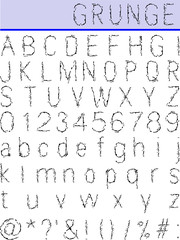 Grunge Alphabet, font set