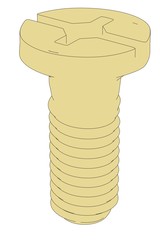 cartooon image of classic screw