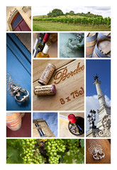 Collage photo sur Bordeaux et le vin 