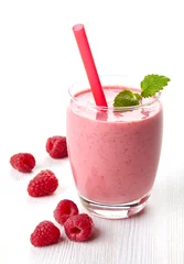 Foto op Plexiglas Milkshake Raspberry smoothie