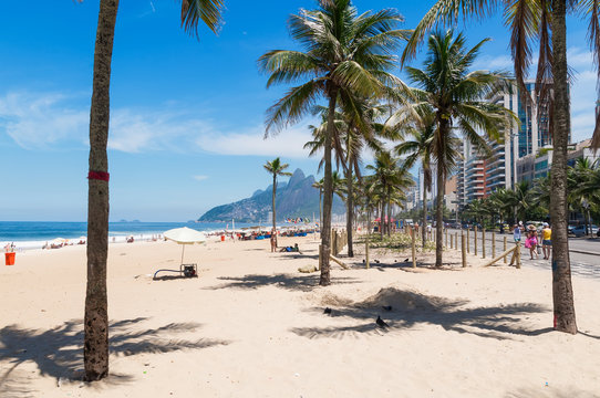 Ipanema beach in Rio de Janeiro. Brazil