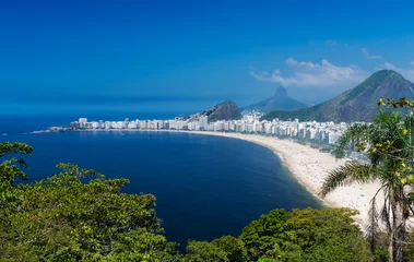 Crédence de cuisine en verre imprimé Copacabana, Rio de Janeiro, Brésil La plage de Copacabana à Rio de Janeiro, Brésil