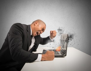 Stress and frustration caused by a computer