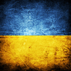 Grunge flag of European country Ukraine