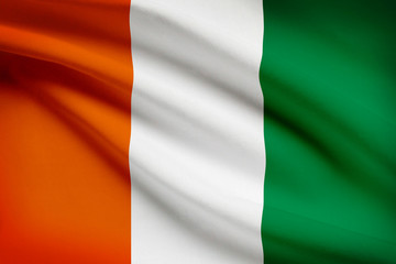 Obraz premium Series of flags. Republic of Cote d'Ivoire. Cote d ivoire.