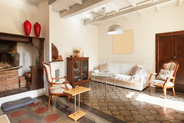comfortable living room, interior of a nice loft