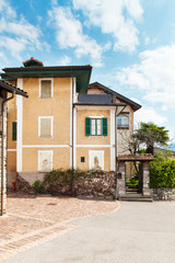 old house in classical style, view from outside