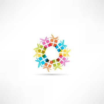 Colored corcle of gifts
