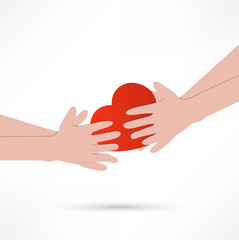 illustration of the human heart rescue people.