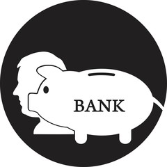 Man thinks about money. Businessman concept icon