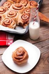 Milk and cinnamon buns