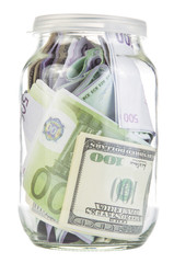 bank with money