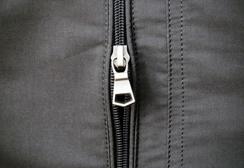 Zip on leather jacket