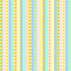 Pastellbunte Streifen mit verschiedenen Mustern