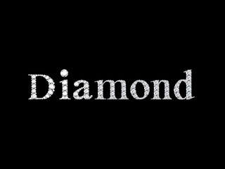 word diamond sign on black background