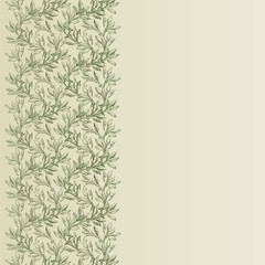 Obraz premium Vintage vector ornate background with laurel leaves