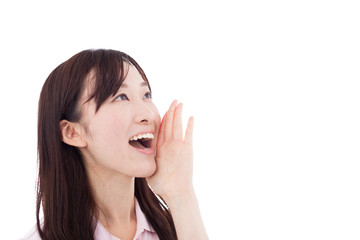 Fototapeta premium 叫ぶ女性