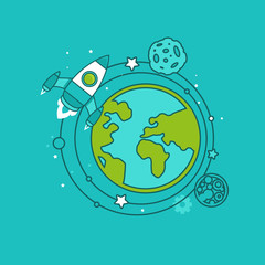 Vector start up concept in flat style
