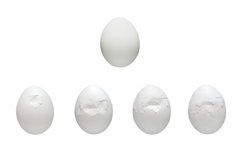 white egg crushing process