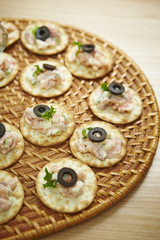 Assorted canape