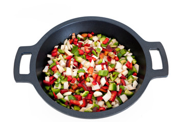 Vegetables in a wok